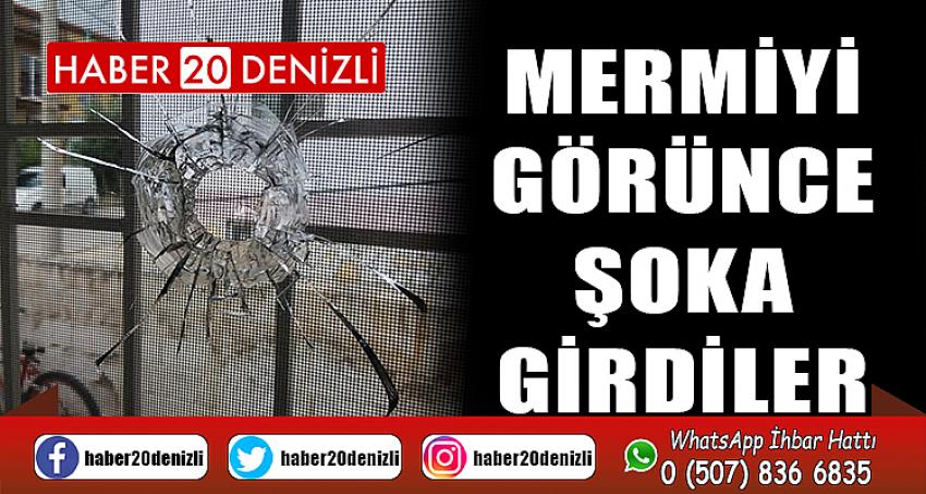 Uyandıklarından evlerinin duvarındaki mermiyi görünce şoka girdiler