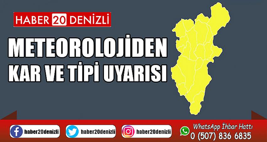 Meteorolojiden kar ve tipi uyarısı