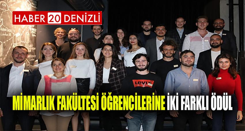 Mimarlık Fakültesi Öğrencilerine İki Farklı Ödül