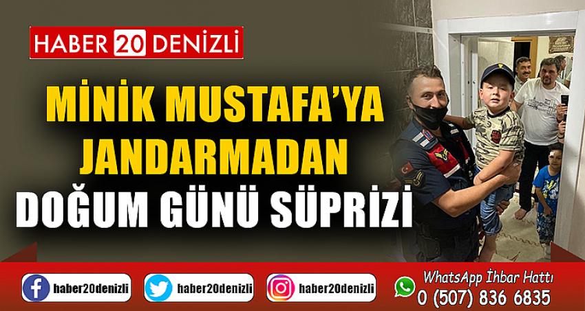 Minik Mustafa’ya jandarmadan doğum günü süprizi