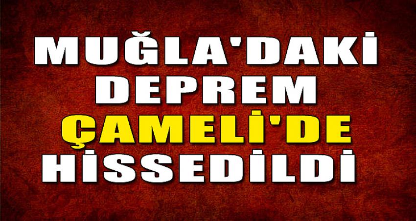 Muğla'daki Deprem Çameli'de Hissedildi 