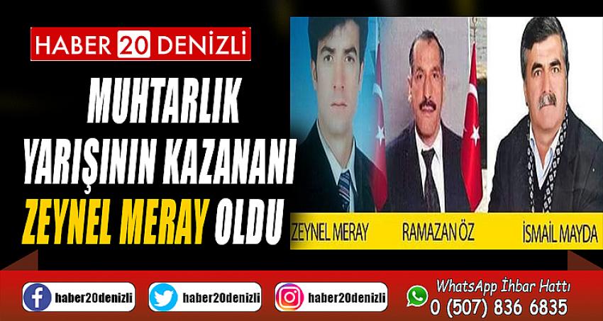 Muhtarlık yarışının kazananı Zeynel Meray oldu