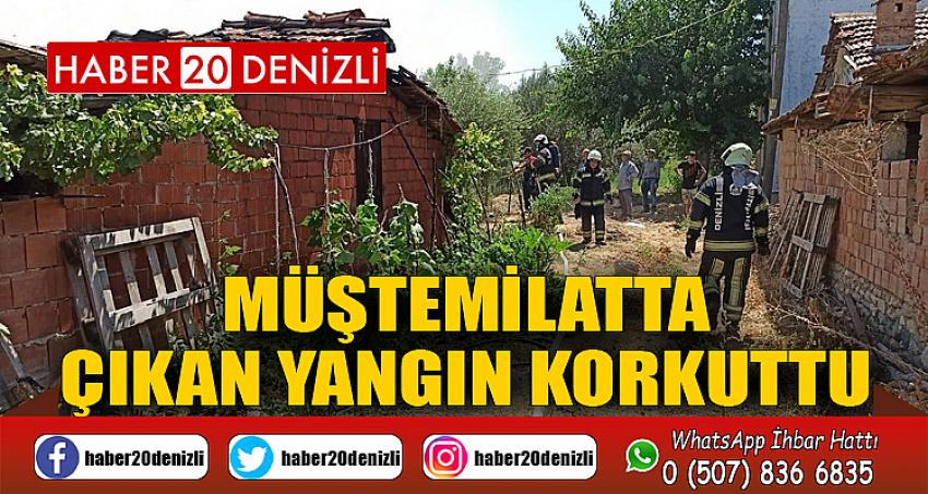 Müştemilatta çıkan yangın korkuttu