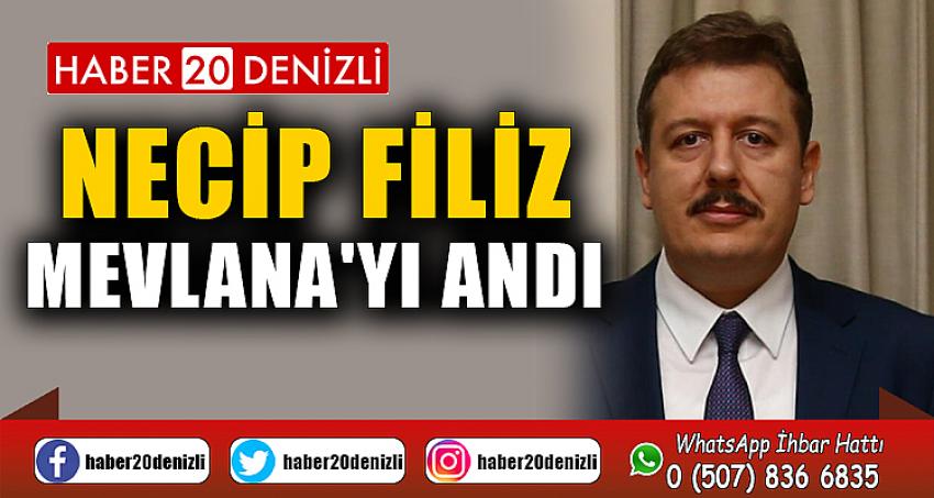 NECİP FİLİZ, MEVLANA'YI ANDI