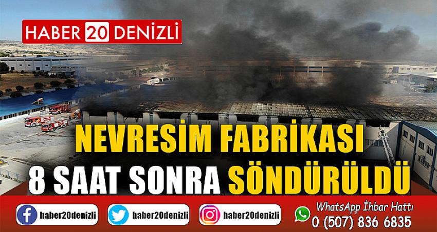 Nevresim fabrikası 8 saat sonra söndürüldü