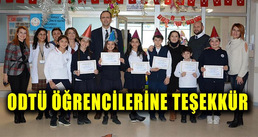 ODTÜ ÖĞRENCİLERİNE TEŞEKKÜR