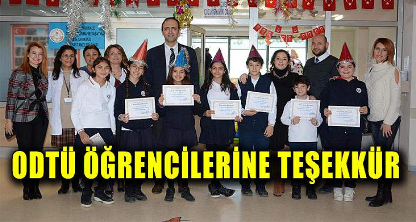 ODTÜ ÖĞRENCİLERİNE TEŞEKKÜR