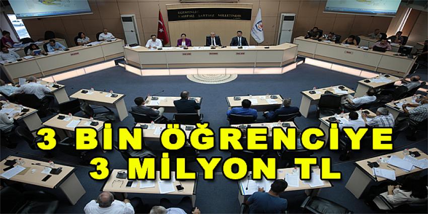 3 BİN ÖĞRENCİYE 3 MİLYON TL