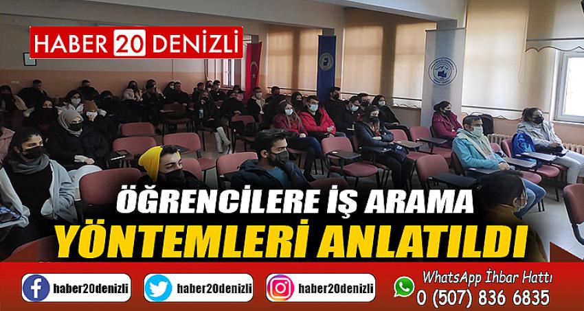 Öğrencilere iş arama yöntemleri anlatıldı