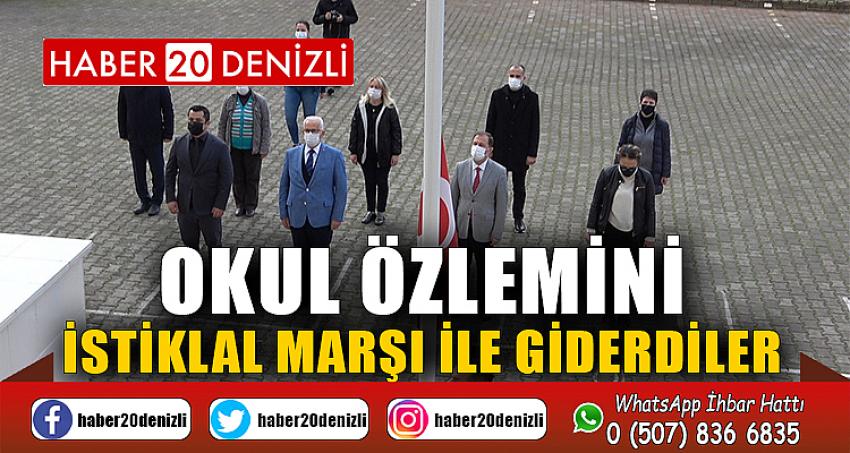 Okul özlemini İstiklal Marşı ile giderdiler