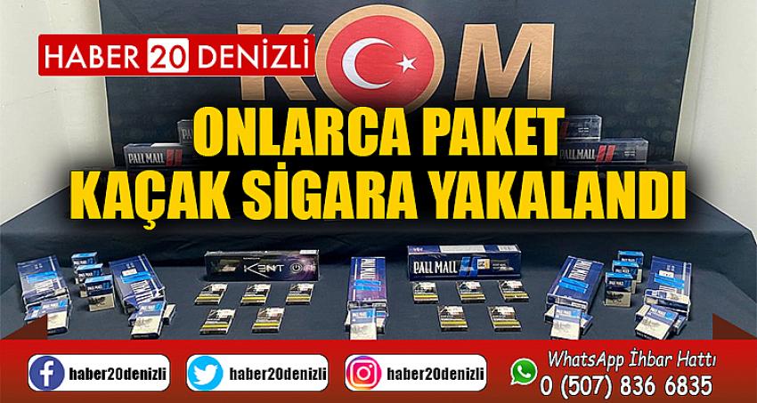 Onlarca paket kaçak sigara yakalandı