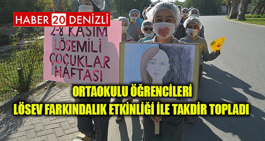 Ortaokulu öğrencileri LÖSEV farkındalık etkinliği ile takdir topladı 