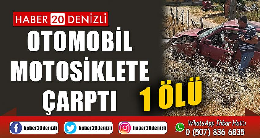 Otomobil motosiklete çarptı