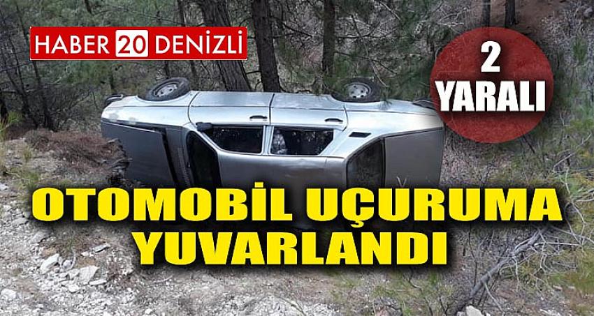 OTOMOBİL UÇURUMA YUVARLANDI 