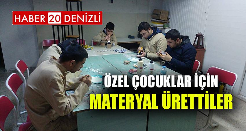 Özel Eğitim Okulu Özel Çocuklar İçin Materyal Üretti