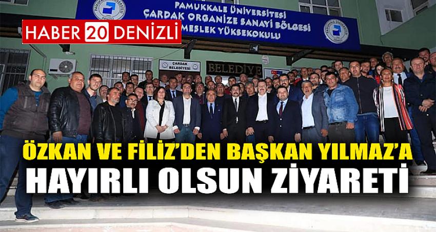 ÖZKAN VE FİLİZ’DEN BAŞKAN YILMAZ’A HAYIRLI OLSUN ZİYARETİ