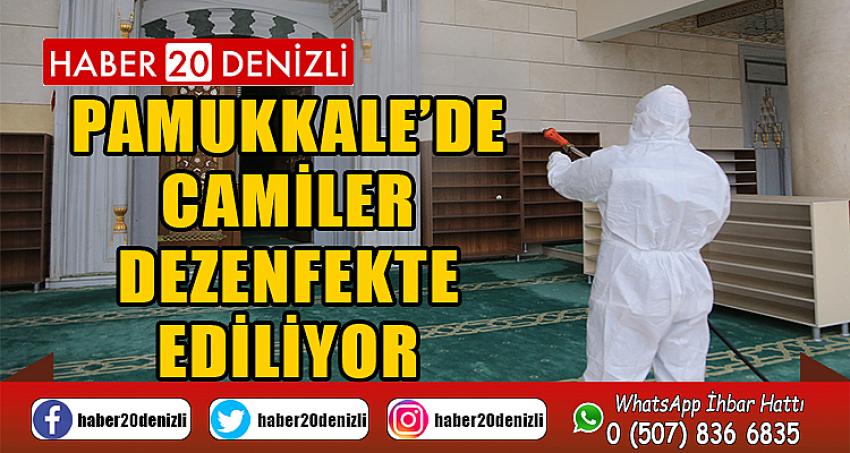 PAMUKKALE’DE CAMİLER DEZENFEKTE EDİLİYOR