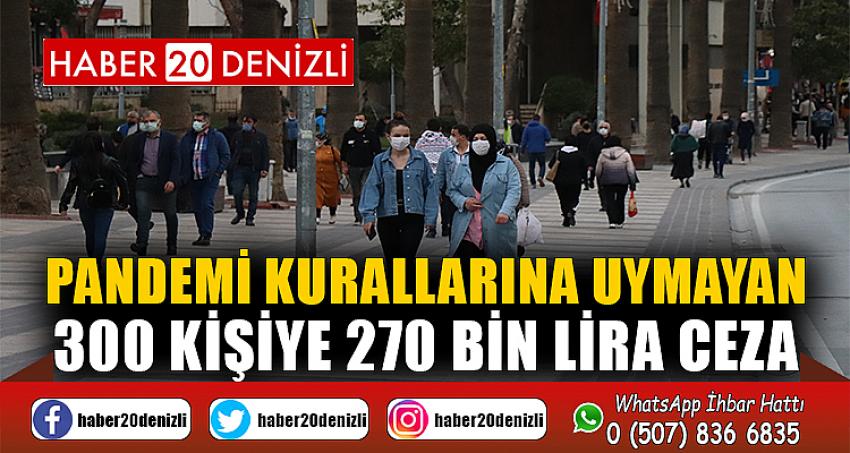 Pandemi kurallarına uymayan 300 kişiye 270 bin lira ceza