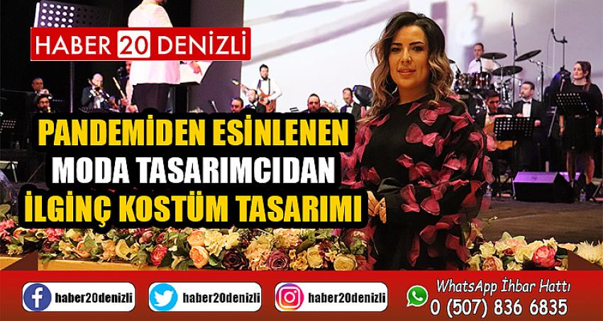 Pandemiden esinlenen moda tasarımcıdan ilginç kostüm tasarımı