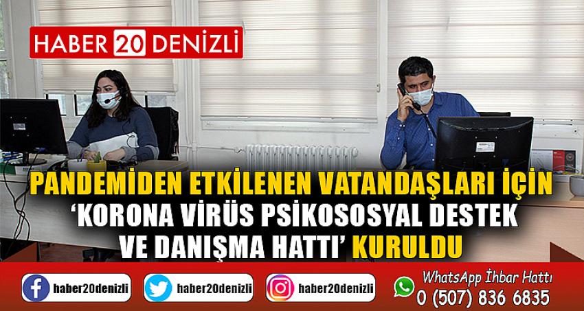 Pandemiden etkilenen vatandaşları için ‘Korona virüs Psikososyal Destek ve Danışma Hattı’ kuruldu