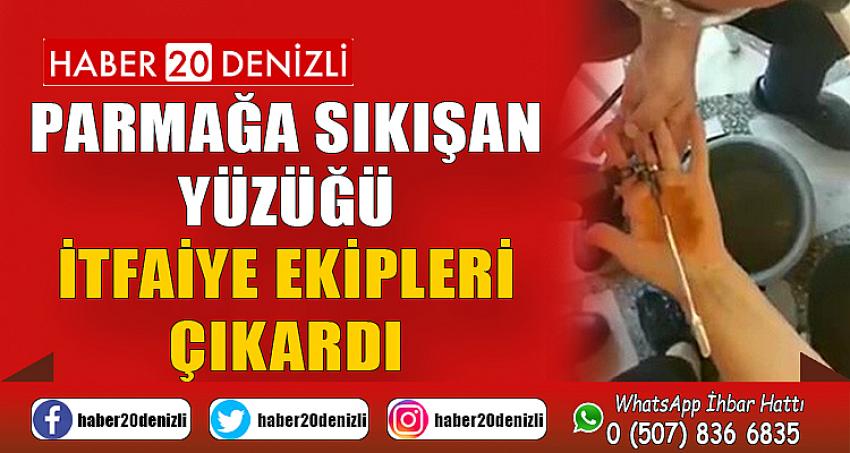 Parmağa sıkışan yüzüğü itfaiye ekipleri çıkardı