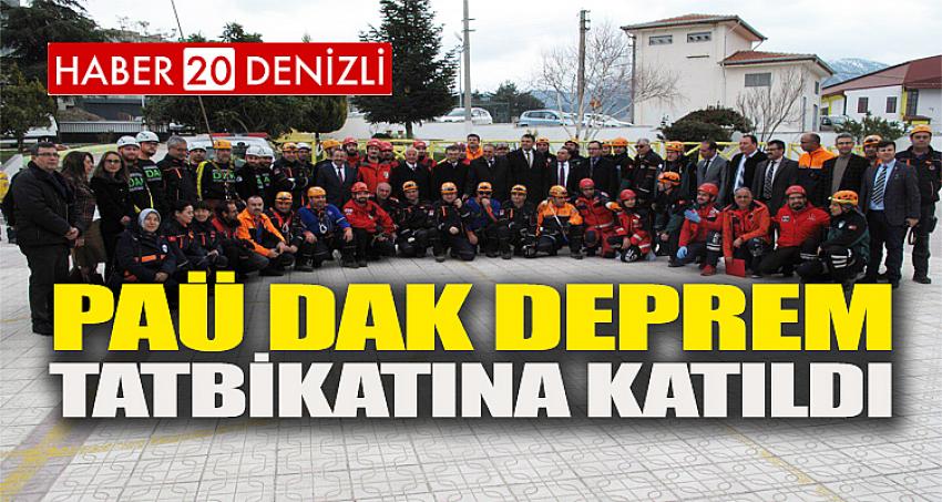 PAÜ DAK Deprem Tatbikatına Katıldı