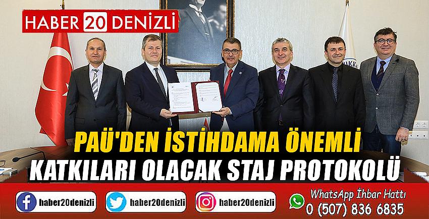 PAÜ'den istihdama önemli katkıları olacak staj protokolü