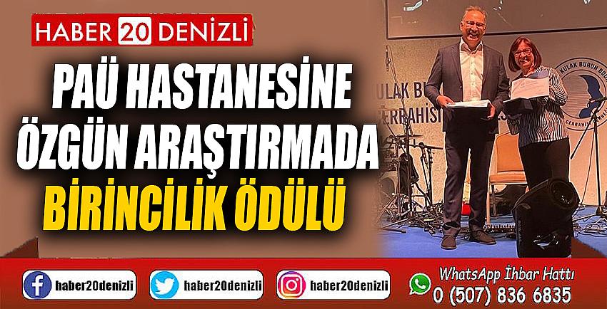 PAÜ Hastanesine özgün araştırmada birincilik ödülü