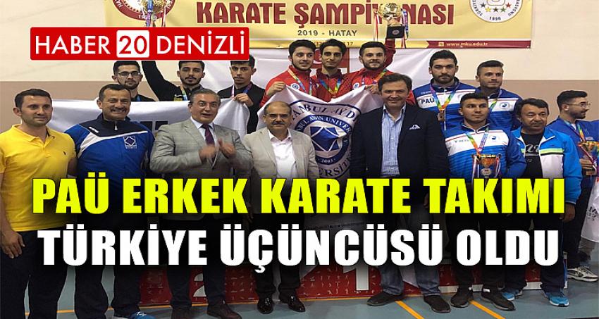 PAÜ Erkek Karate Takımı Türkiye Üçüncüsü Oldu