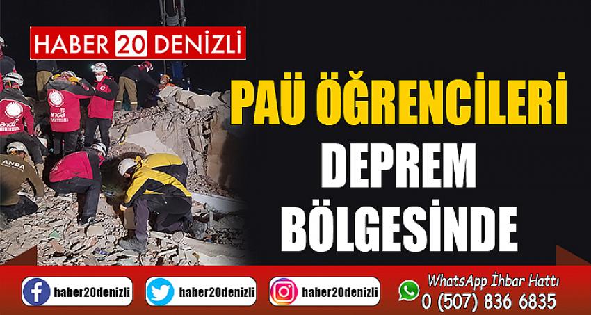 PAÜ Öğrencileri Deprem Bölgesinde