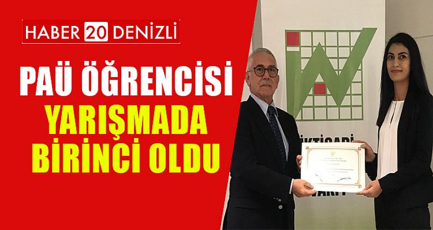 PAÜ Öğrencisi, Yarışmada Birinci Oldu