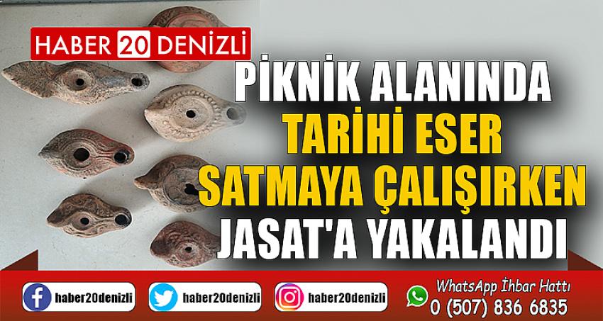 Piknik alanında tarihi eser satmaya çalışırken JASAT'a yakalandı