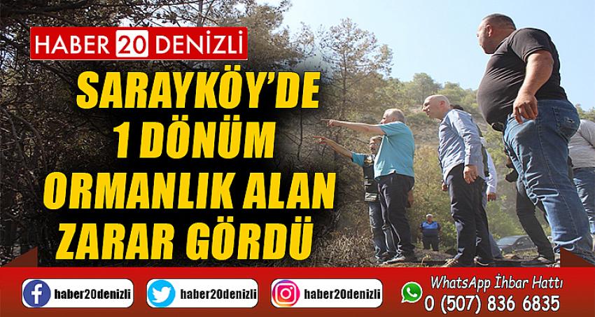 Sarayköy’de 1 dönüm ormanlık alan zarar gördü