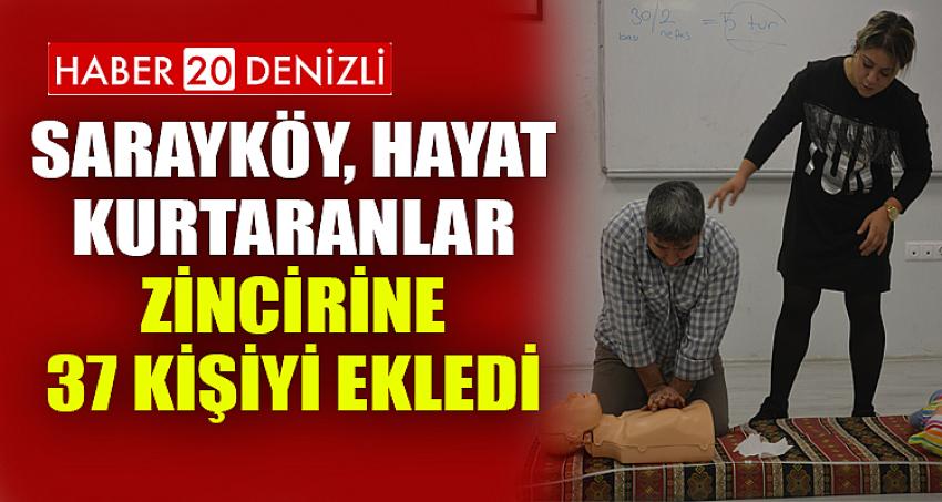 Sarayköy, hayat kurtaranlar zincirine 37 kişiyi ekledi