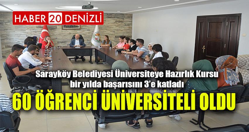 60 ÖĞRENCİ ÜNİVERSİTELİ OLDU