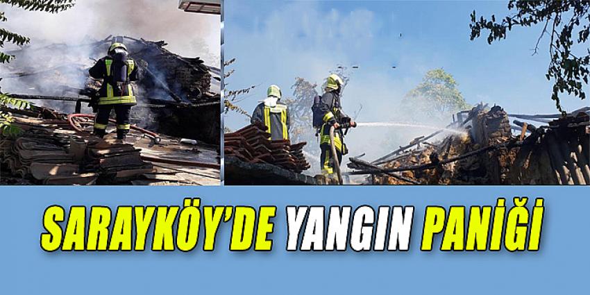 SARAYKÖY'DE YANGIN PANİĞİ