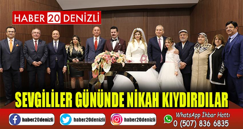 Sevgililer gününde nikah kıydırdılar