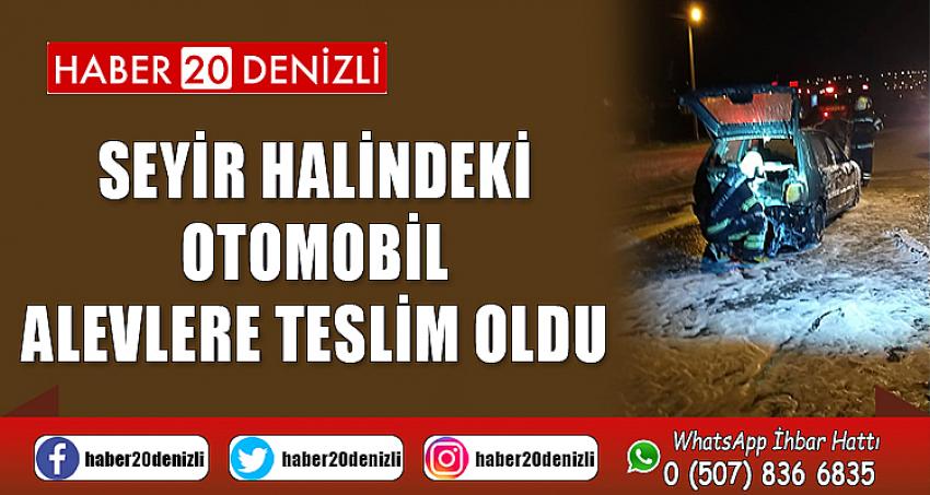 Seyir halindeki otomobil alevlere teslim oldu