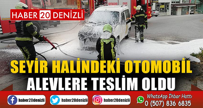 Seyir halindeki otomobil alevlere teslim oldu