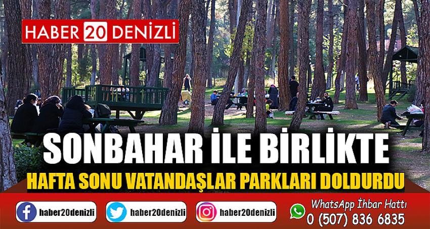 Sonbahar ile birlikte hafta sonu vatandaşlar parkları doldurdu