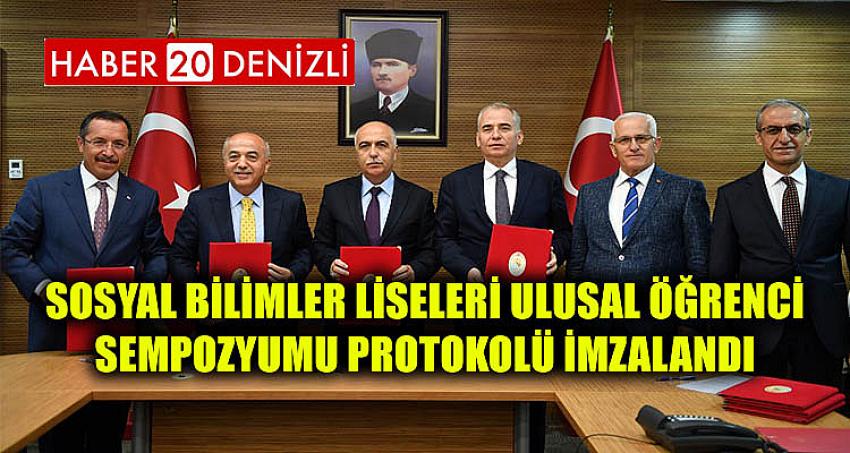 Sosyal Bilimler Liseleri Ulusal Öğrenci Sempozyumu Protokolü İmzalandı