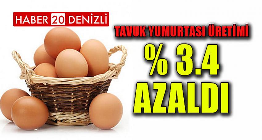 TAVUK YUMURTASI ÜRETİMİ YÜZDE 3.4 AZALDI