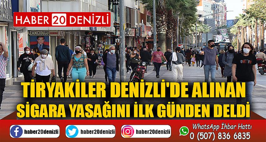 Tiryakiler Denizli'de alınan sigara yasağını ilk günden deldi