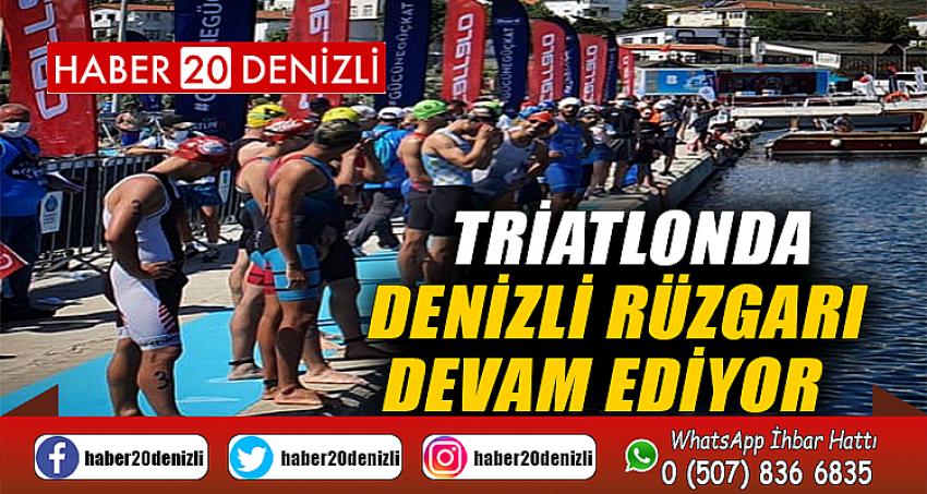 Triatlonda Denizli rüzgarı devam ediyor