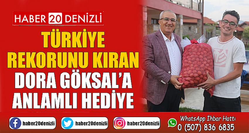 TÜRKİYE REKORUNU KIRAN DORA GÖKSAL’A ANLAMLI HEDİYE