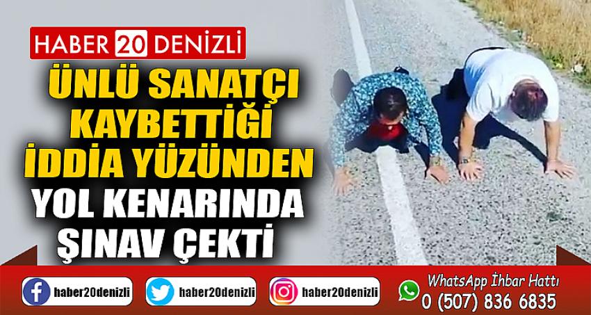 Ünlü sanatçı kaybettiği iddia yüzünden yol kenarında şınav çekti