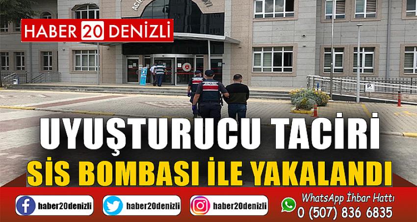 Uyuşturucu taciri sis bombası ile yakalandı