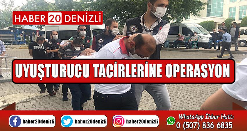 Denizli’de uyuşturucu tacirlerine eş zamanlı operasyon