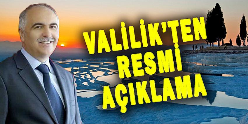 VALİLİK'TEN RESMİ AÇIKLAMA...