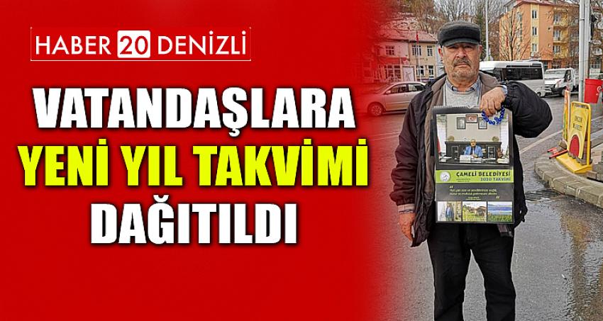 Vatandaşlara yeni yıl takvimi dağıtıldı